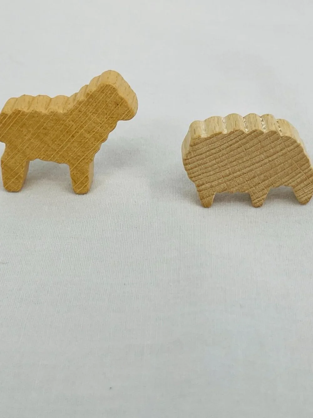 Unpainted Wooden Vintage Sheep Set